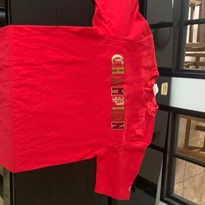 Red Champion T-Shirt. Size L. Like New.